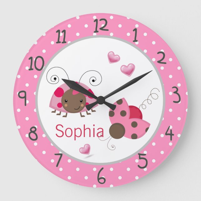 Reloj Redondo Grande Ladybugs (Anverso)