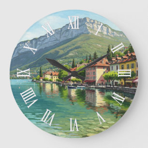 Reloj Redondo Grande Lago D'Annecy Lago Annecy Francia 
