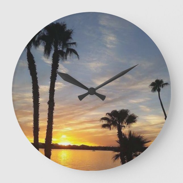 Reloj Redondo Grande Lago Havasu Sunrise (Anverso)