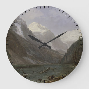 Reloj Redondo Grande Lago Rockies Canadiense Louise Albert Bierstadt