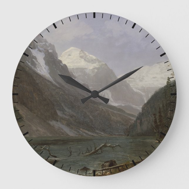 Reloj Redondo Grande Lago Rockies Canadiense Louise | Albert Bierstadt (Anverso)