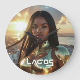 RELOJ REDONDO GRANDE LAGOS - NIGERIA - SUPERHÉROE