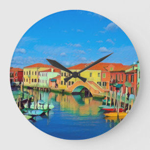 Reloj Redondo Grande Laguna Veneciana - MURANO - panorama