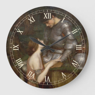 Reloj Redondo Grande Lamia y el Soldado por John William Waterhouse