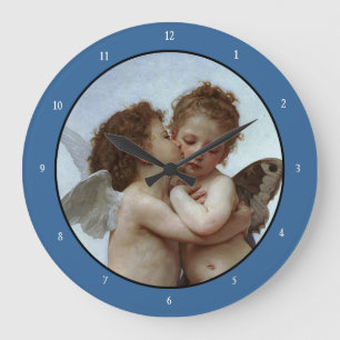 Reloj Redondo Grande L'Amour et Psyche de Bouguereau, enfants (Cupido)