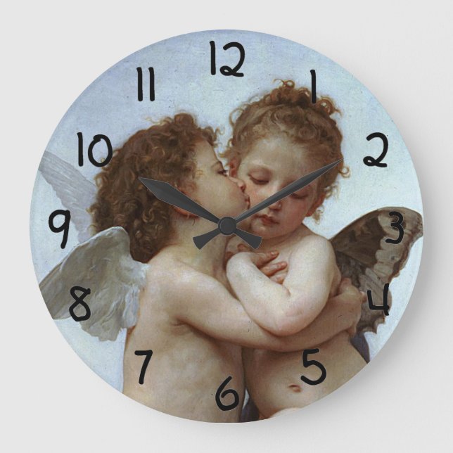 Reloj Redondo Grande L'Amour y psique, enfants (Cupid) de Bouguereau (Anverso)