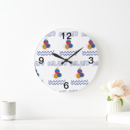 Reloj Redondo Grande lámpara de helado de gelatina