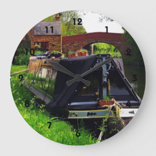 Reloj Redondo Grande Lancha Canal Inglés
