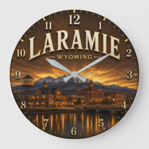 Reloj Redondo Grande Laramie Wyoming Rocky Mountain Town