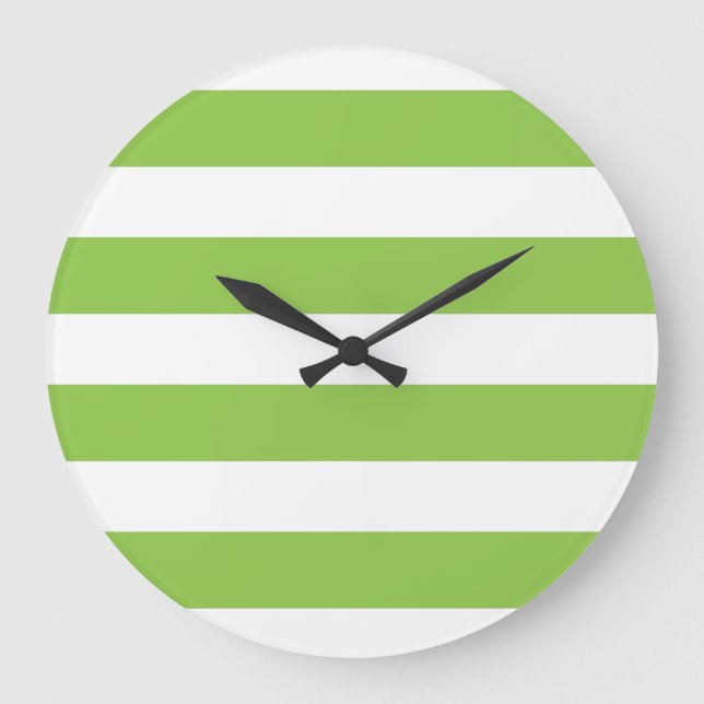 Reloj Redondo Grande Large Lime Green Wall Clock (Anverso)