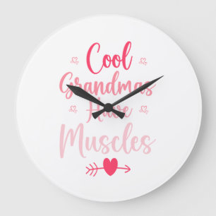 Reloj Redondo Grande Las Abuelas Geniales Tienen Músculos