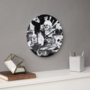 Reloj Redondo Grande Las Calaveras Lo Tienen - Diseño de Halloween