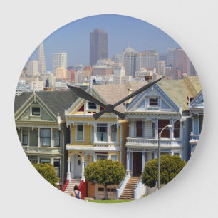 Reloj Redondo Grande Las famosas damas pintadas de San Francisco