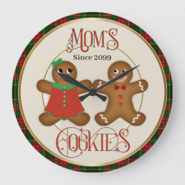 Reloj Redondo Grande Las galletas de pan de jengibre de mamá