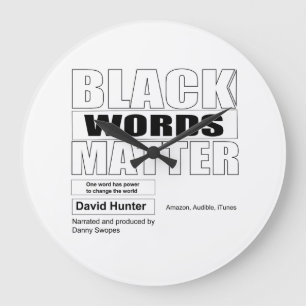Reloj Redondo Grande Las palabras afroamericanas negras importan