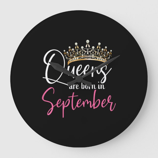 Reloj Redondo Grande Las Reinas Nacidas en Septiembre (Anverso)