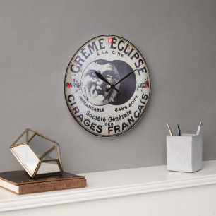 Reloj Redondo Grande Lata de pulido francés