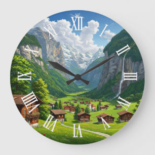 Reloj Redondo Grande Lauterbrunnen Suiza Travel