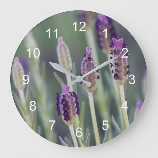 Reloj Redondo Grande Lavanda mexicana (Anverso)