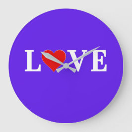 Reloj Redondo Grande Lavender LOVE Moda moderna Elegante