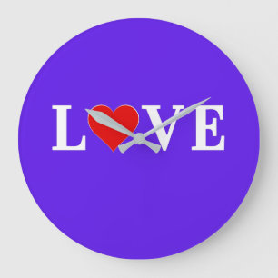 Reloj Redondo Grande Lavender LOVE Moda moderna Elegante