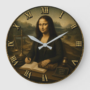 Reloj Redondo Grande Lawyer Funny Mona Lisa Attorney Justice Gift