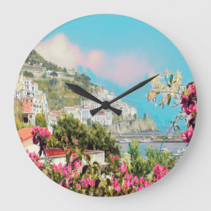 Reloj Redondo Grande ldp AMALFI - panorama - costa de Amalfi -