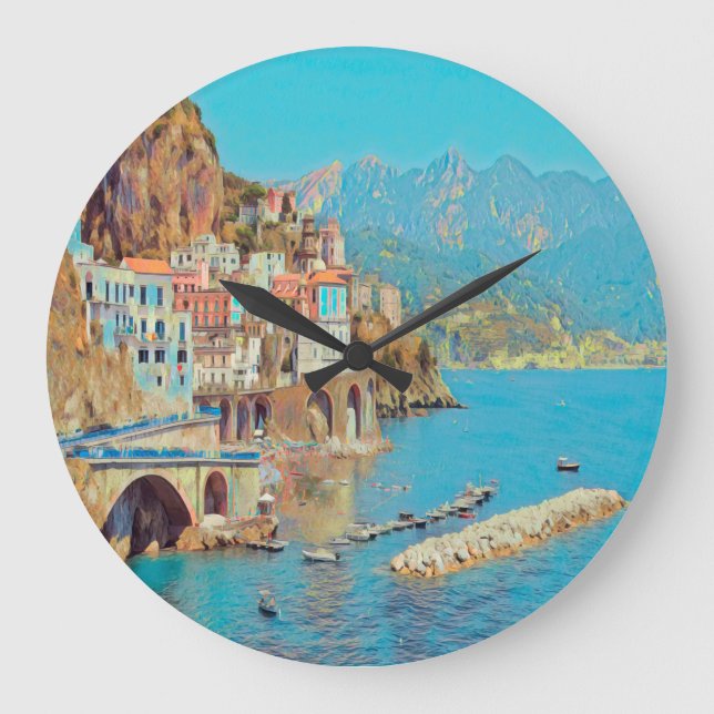 Reloj Redondo Grande ldp ATRANI.- Costa Amalfitana - (Anverso)