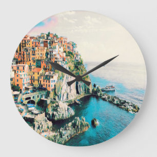 Reloj Redondo Grande ldp Cinque Terre - Manarola