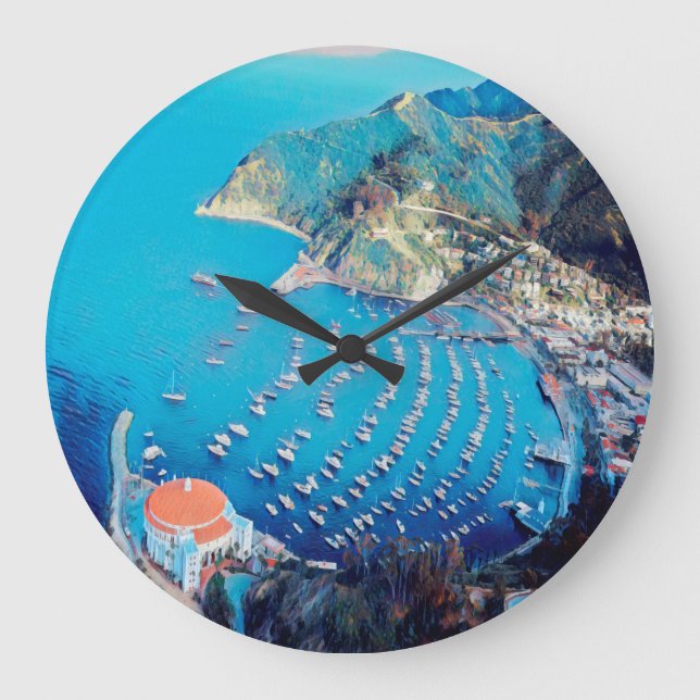 Reloj Redondo Grande ldp SANTA CATALINA Island - California - puerto (Anverso)