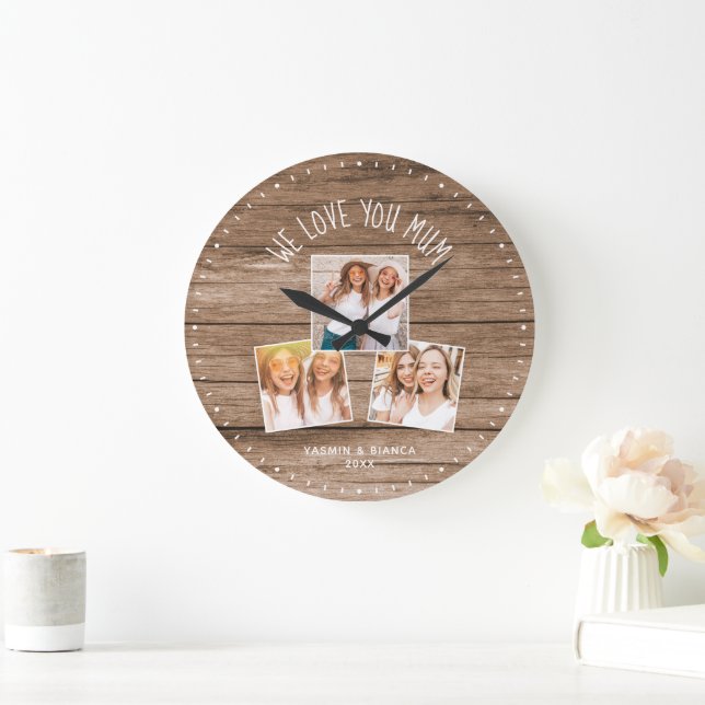 RELOJ REDONDO GRANDE LE AMAMAMOS MAMÁ PERSONALIZADO DÍA DE LA MADRE COL (Hogar)