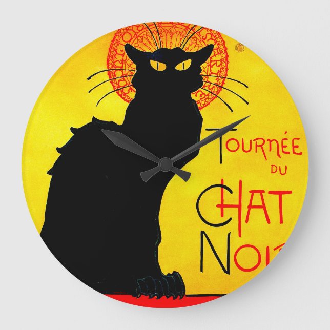 Reloj Redondo Grande Le Chat Noir Vintage (Anverso)