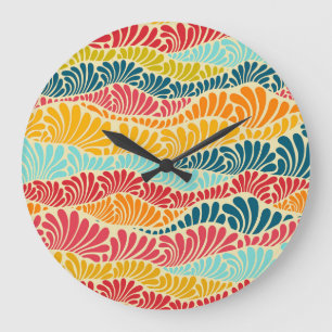 Reloj Redondo Grande Leafy Mosaic