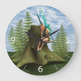 Reloj Redondo Grande Leche reflexiva