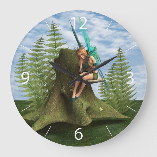 Reloj Redondo Grande Leche reflexiva (Anverso)