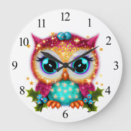 Reloj Redondo Grande Lechuza Kawaii dulce y adorable