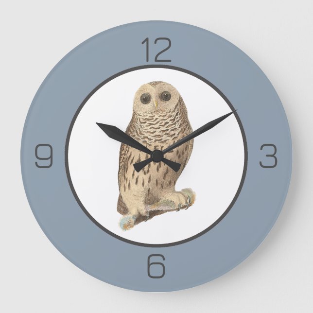 Reloj Redondo Grande Lechuza prohibida - Cumpleaños u otro evento temát (Anverso)