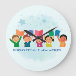 Reloj Redondo Grande Leer abre nuevos mundos