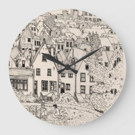 Reloj Redondo Grande Leiden South Holland Holanda Planeación de lápiz d