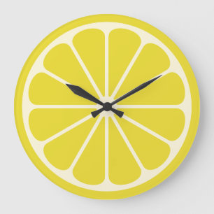 Reloj Redondo Grande Lemon Fruit Slice