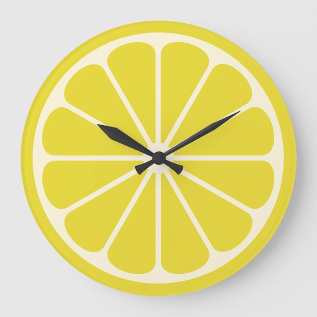 Reloj Redondo Grande Lemon Fruit Slice (Anverso)