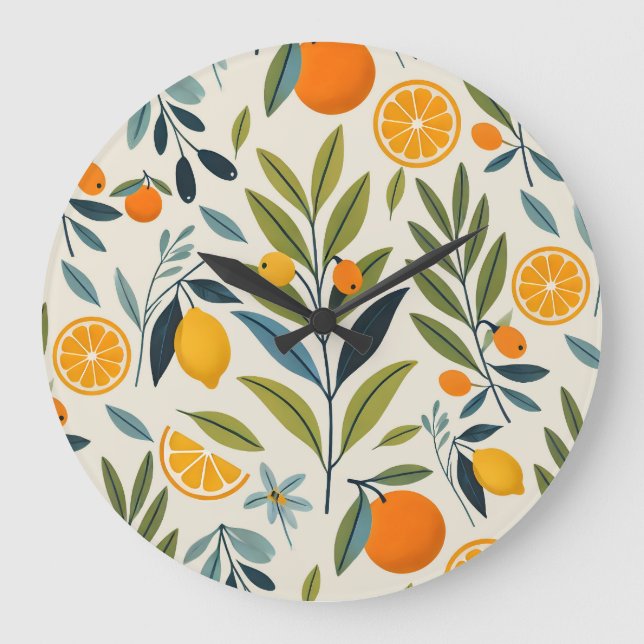 Reloj Redondo Grande Lemon Orchard Dream (Anverso)