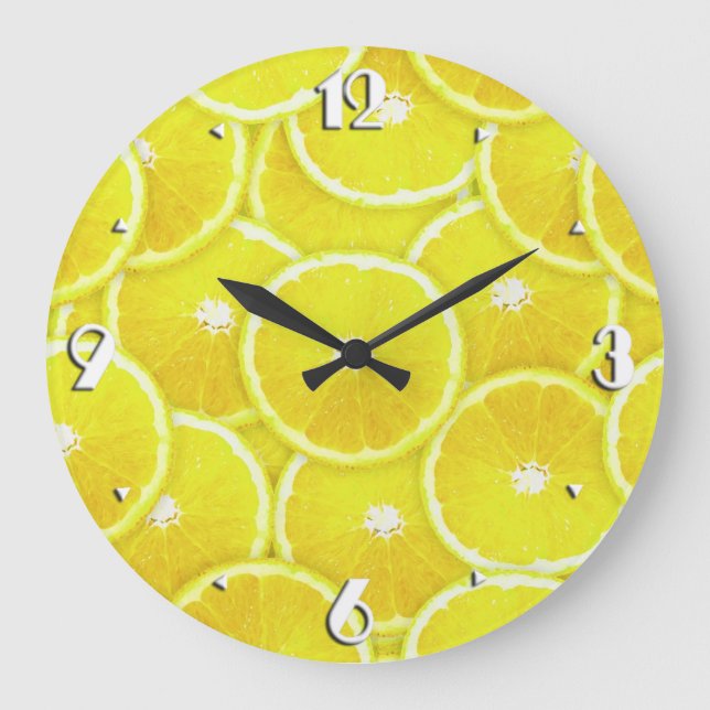 Reloj Redondo Grande Lemon Slices (Anverso)