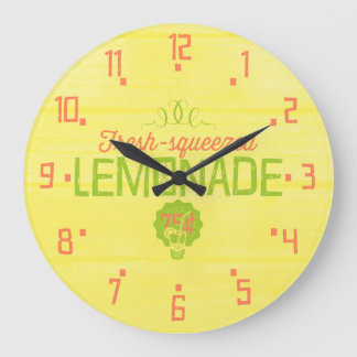 Reloj Redondo Grande Lemonada fresca exprimida