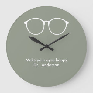 Reloj Redondo Grande Lentes del óptico del optometrista del oftalmólo
