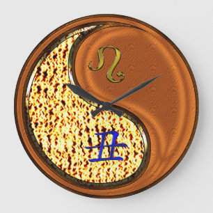Reloj Redondo Grande Leo & Buey de Madera
