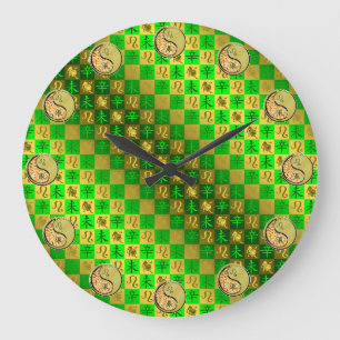 Reloj Redondo Grande Leo & Cabra de Metal