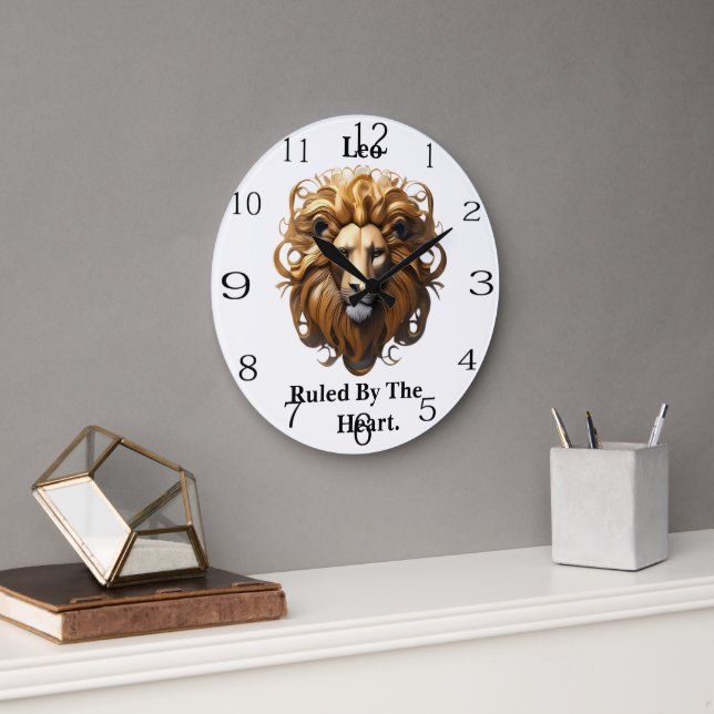 Reloj Redondo Grande Leo The Lion: El feroz Rótulo de nacimiento de Zod (Oficina)