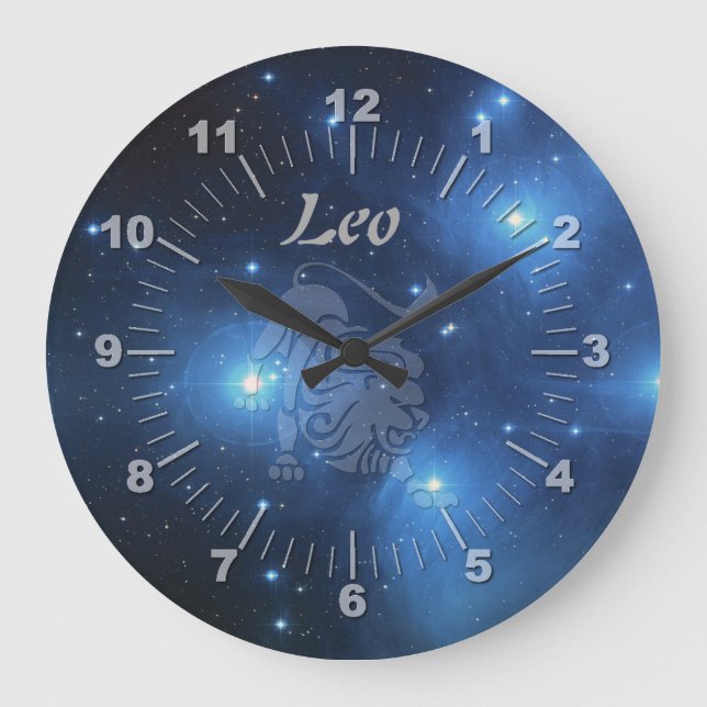 Reloj Redondo Grande Leo transparente (Anverso)