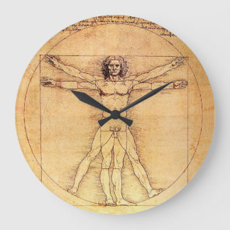 Reloj Redondo Grande Leonardo Da Vinci Vitruvian